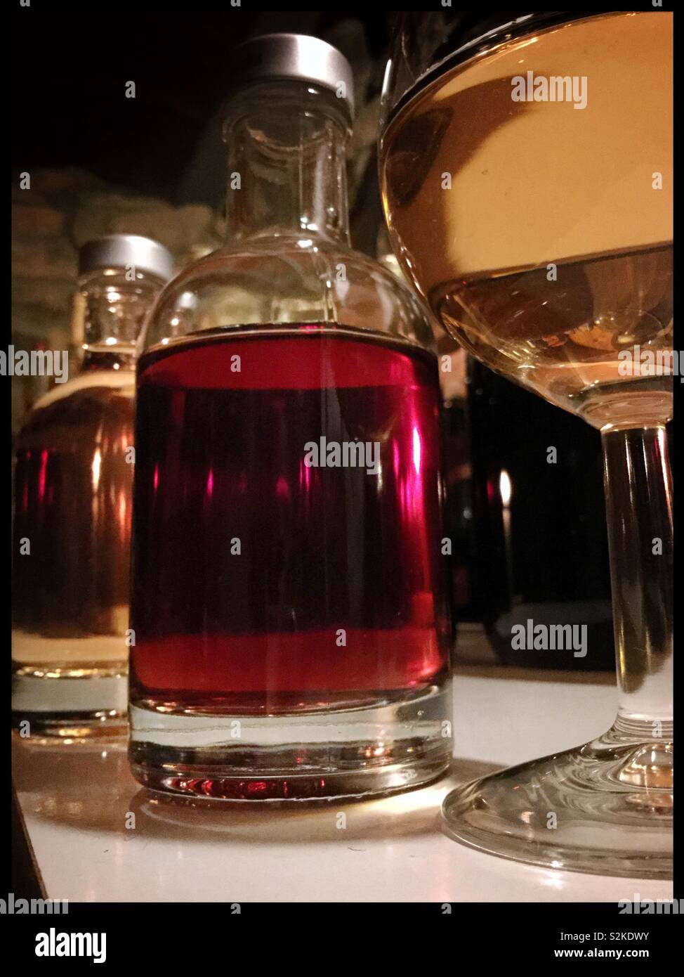 Tasting rosé wines, Catalonia, Spain. - Smartphone Captured Stock Image