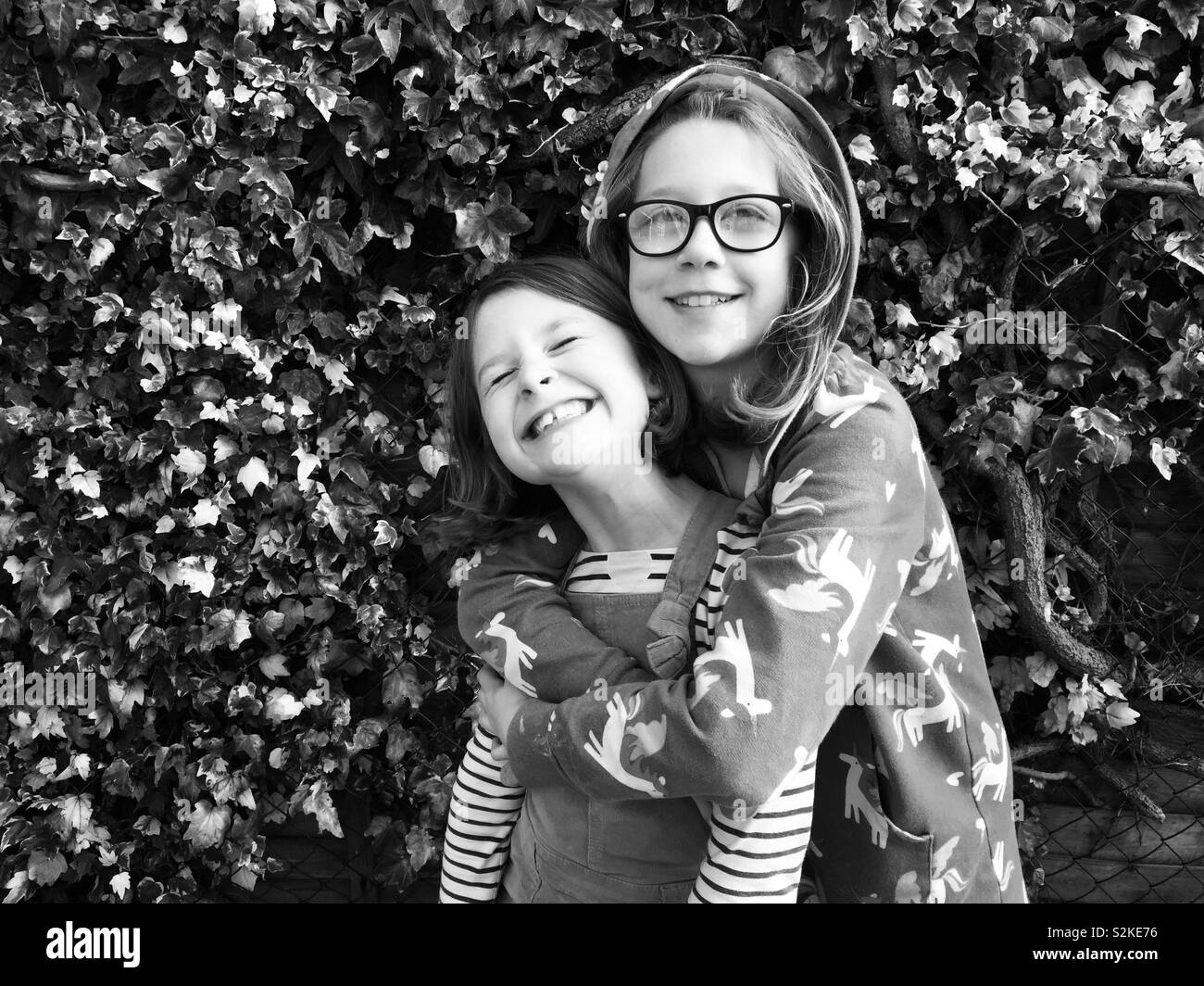 Sisters happy - Smartphone Captured Stock Image