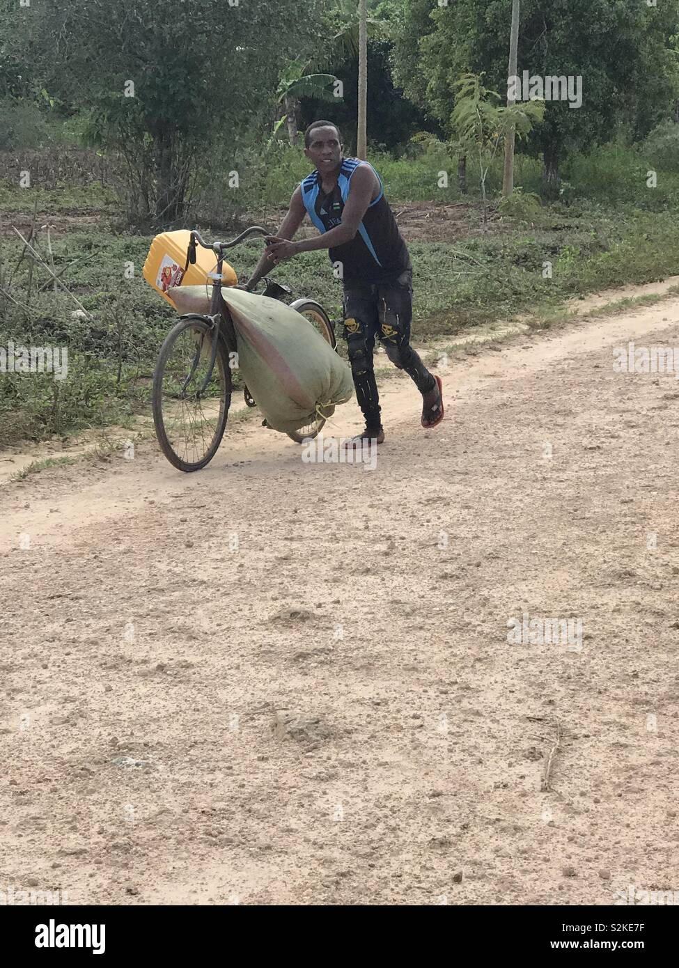 Heavy load on a bicycle - Smartphone Captured Stock Image