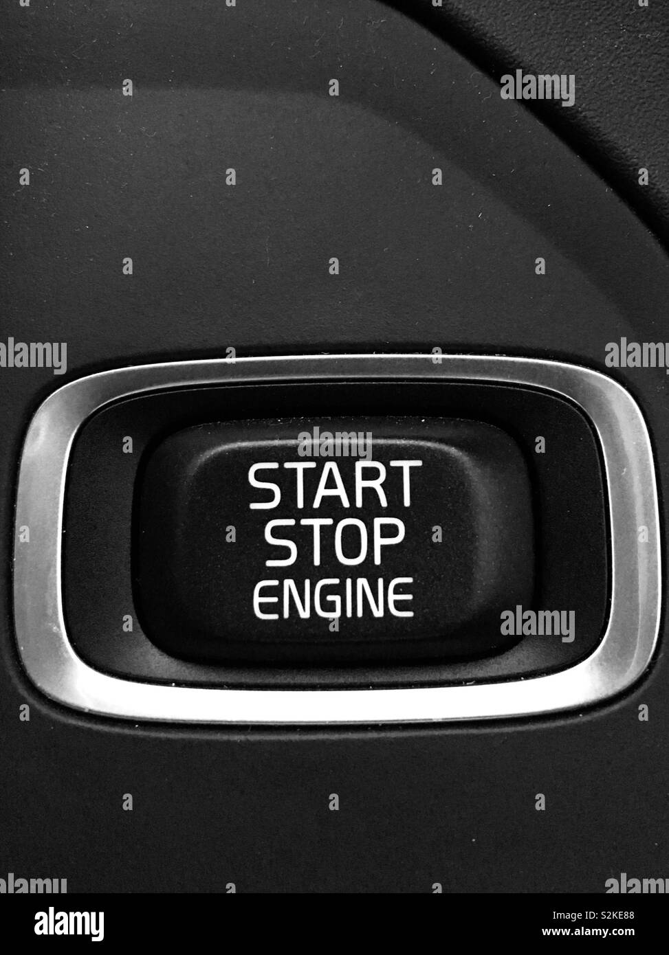 Start stop engine button Black and White Stock Photos & Images - Alamy