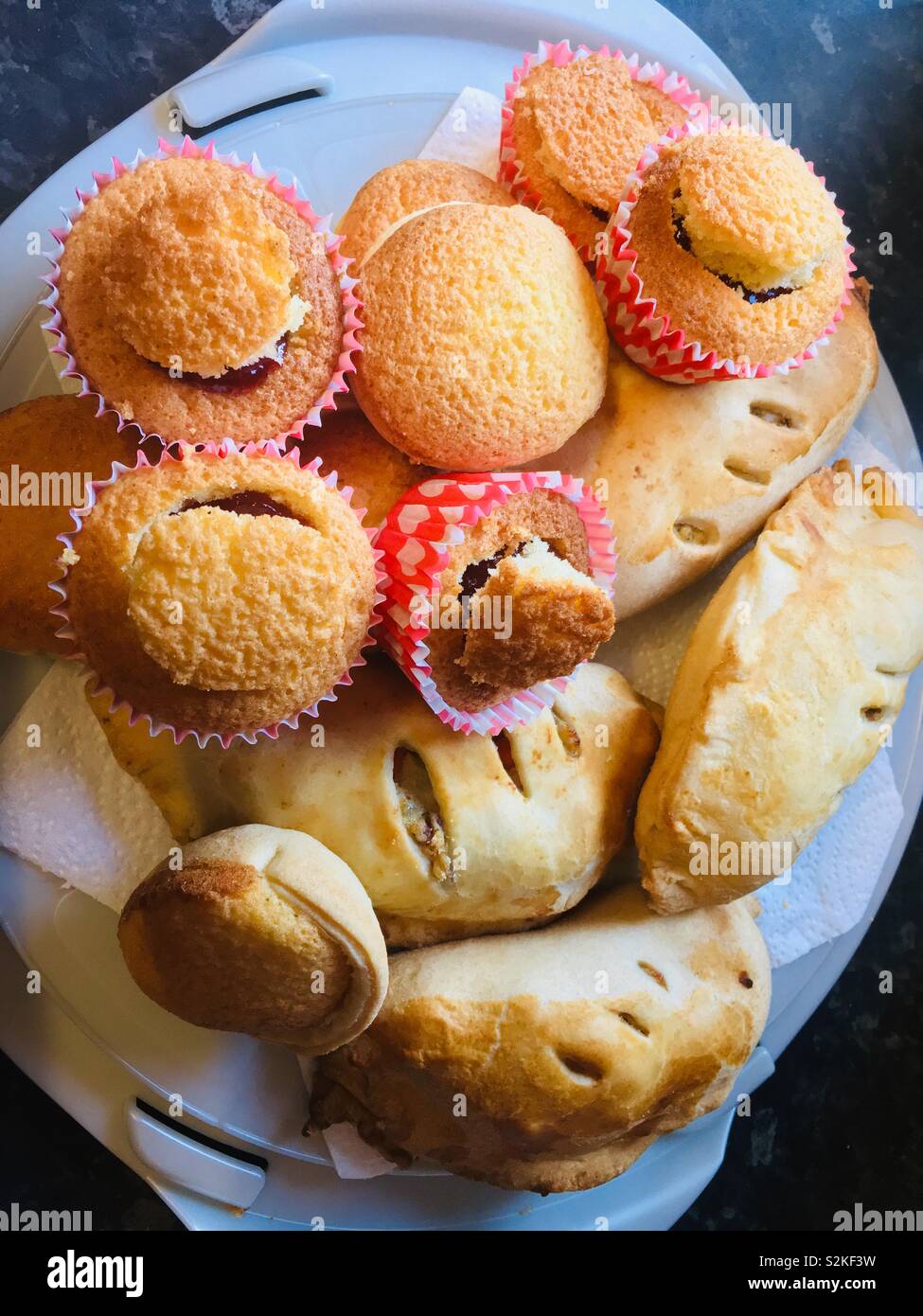 Home Baking - pasty and cake selection for a buffet Stock Photo