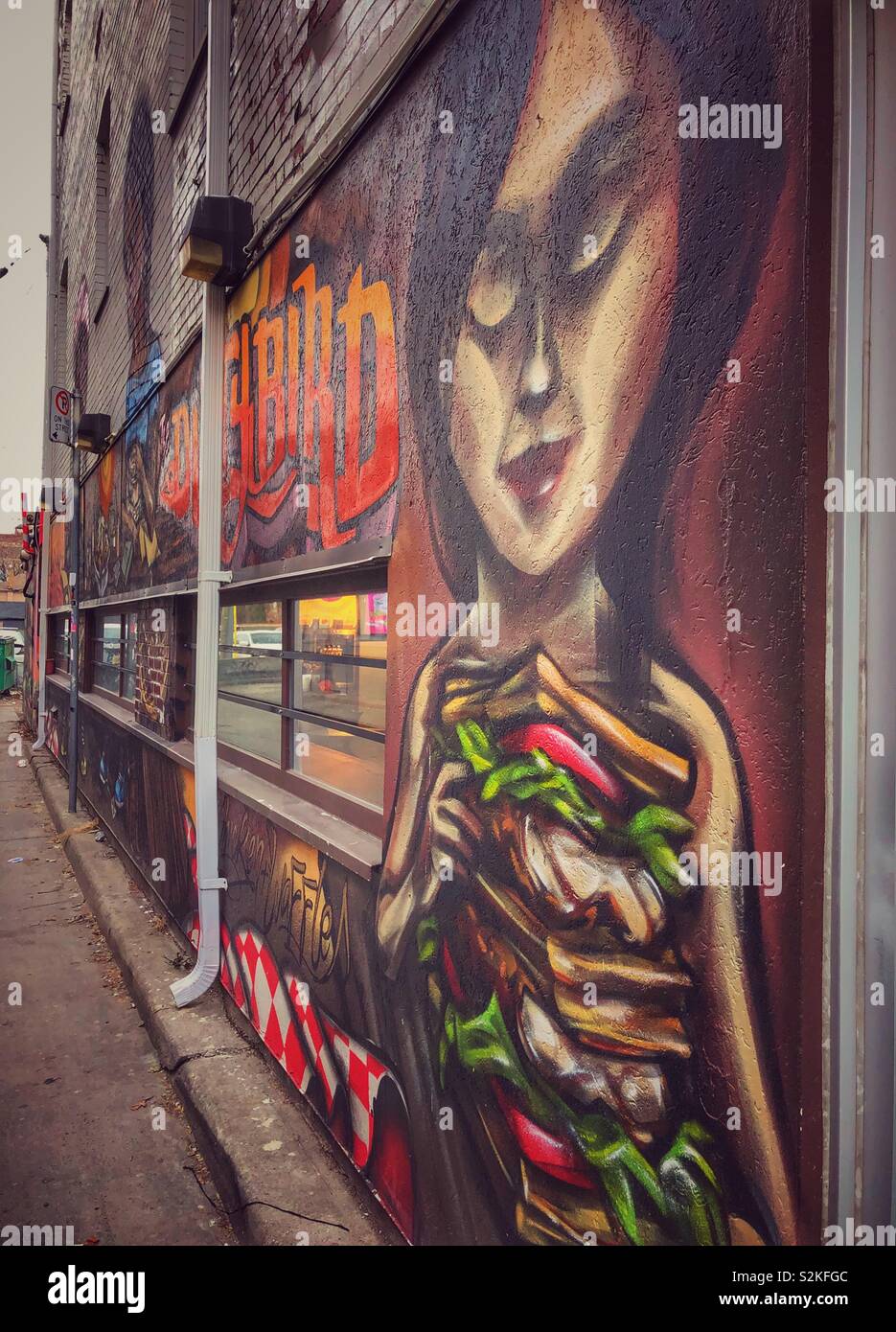 Urban street art in Toronto, Canada. - Smartphone Captured Stock Image