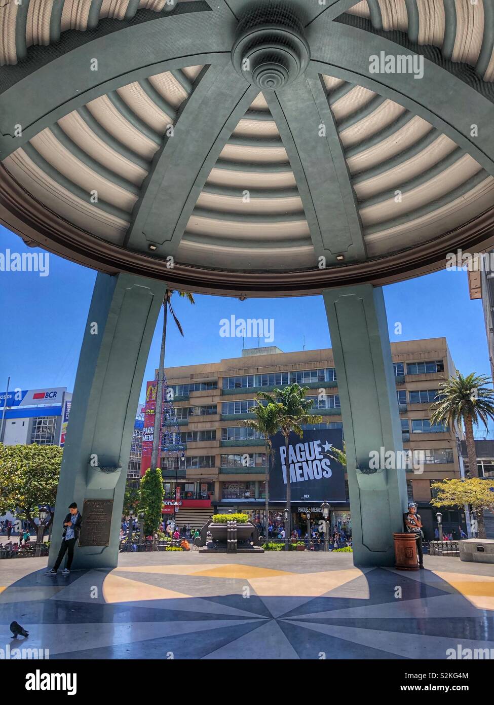 Outdoor structure in downtown San José, Costa Rica. - Smartphone Captured Stock Image