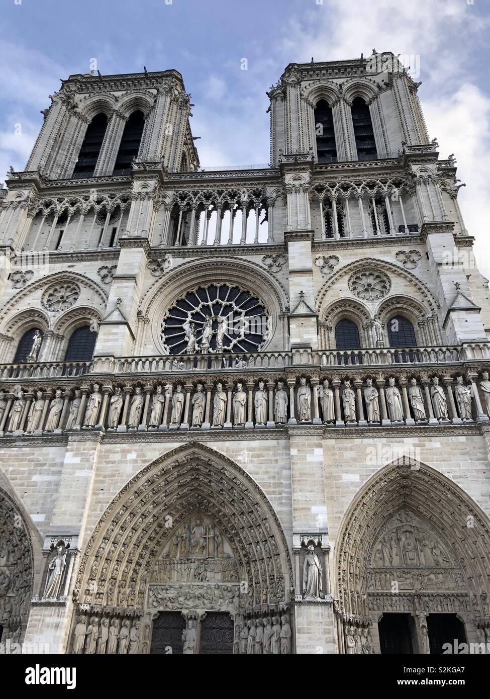 Norte-dame church in Paris. - Smartphone Captured Stock Image