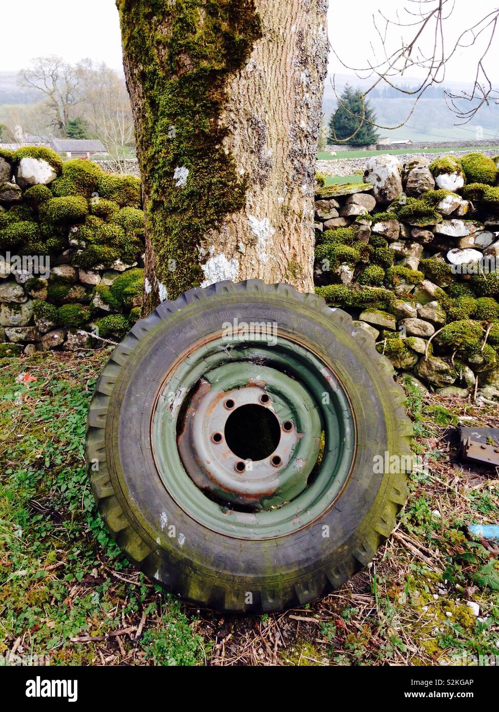 Spare wheel - Smartphone Captured Stock Image