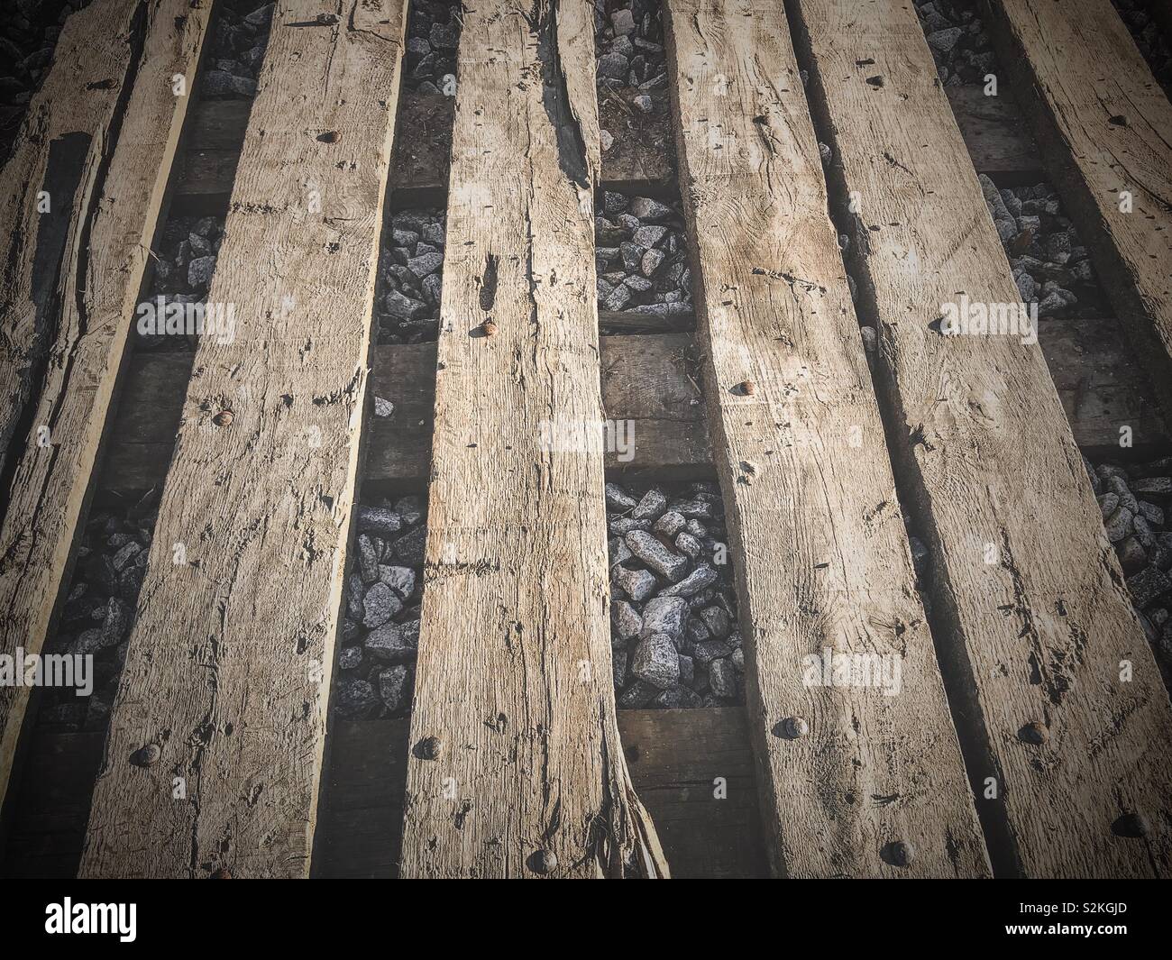 Timbers used to shore up drive used by heavy logging equipment in North Carolina - Smartphone Captured Stock Image