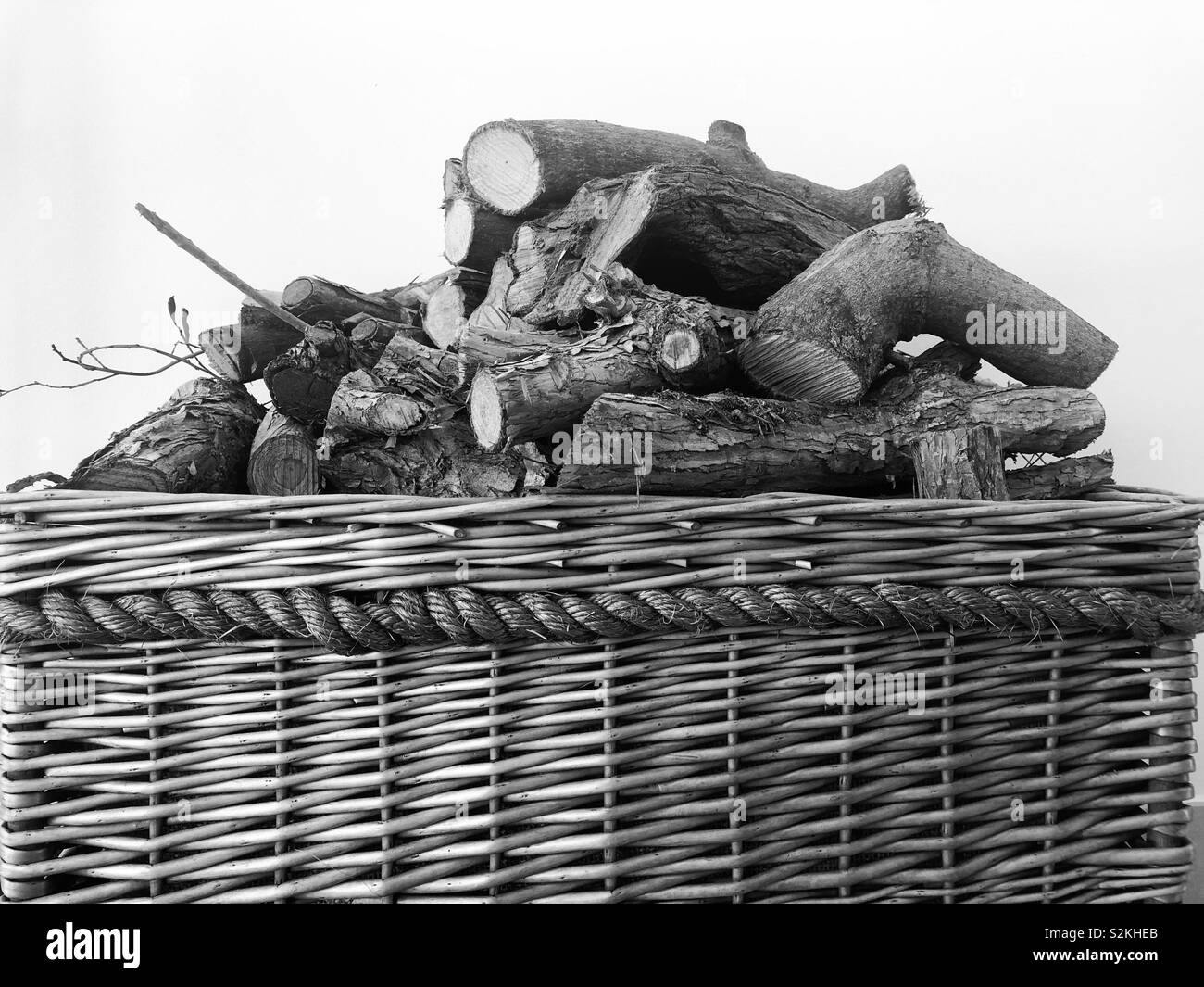 Basket of logs - Smartphone Captured Stock Image