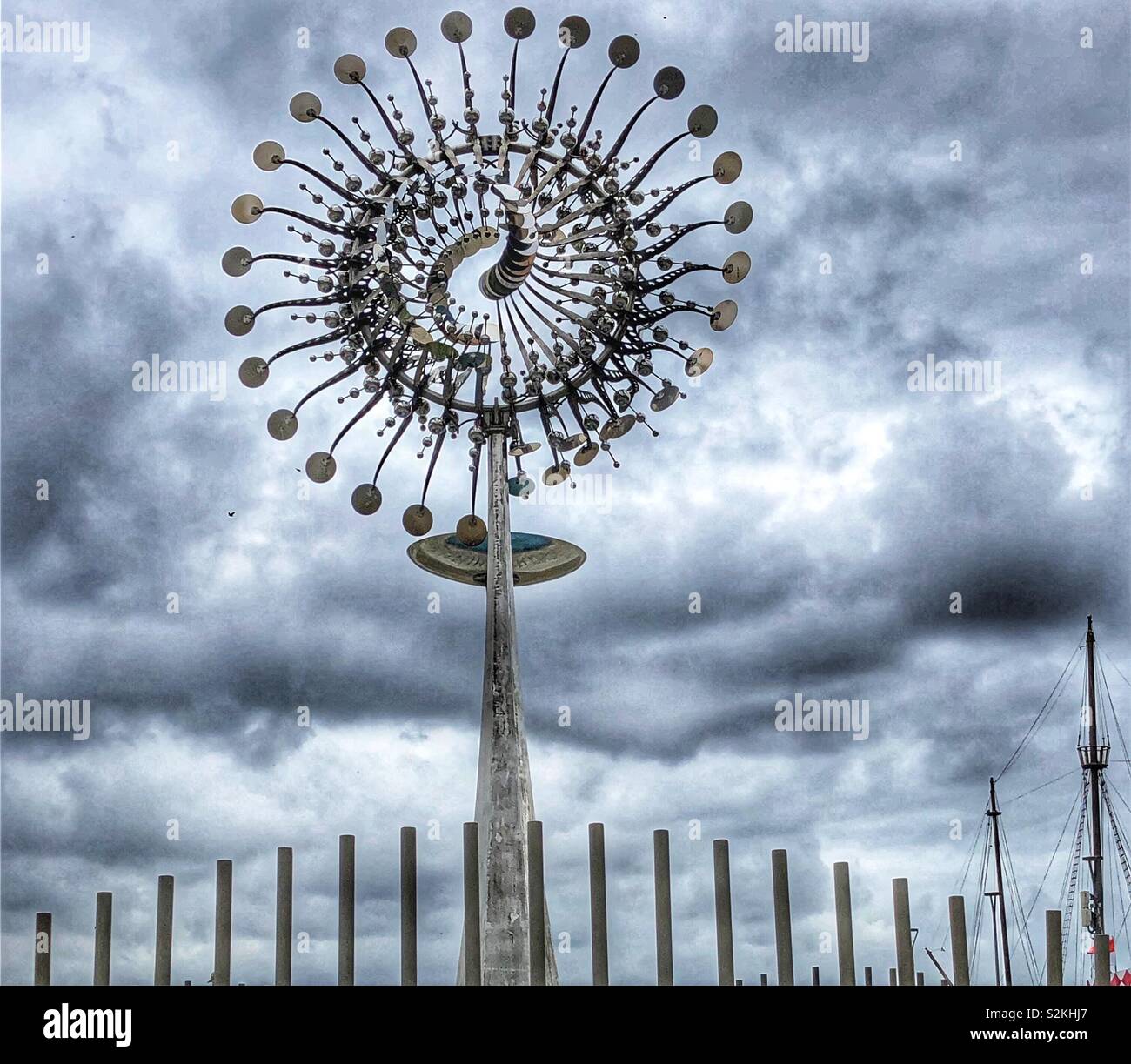 The 2016 Olympic cauldron still shines on Rio’s Olympic promenade. - Smartphone Captured Stock Image