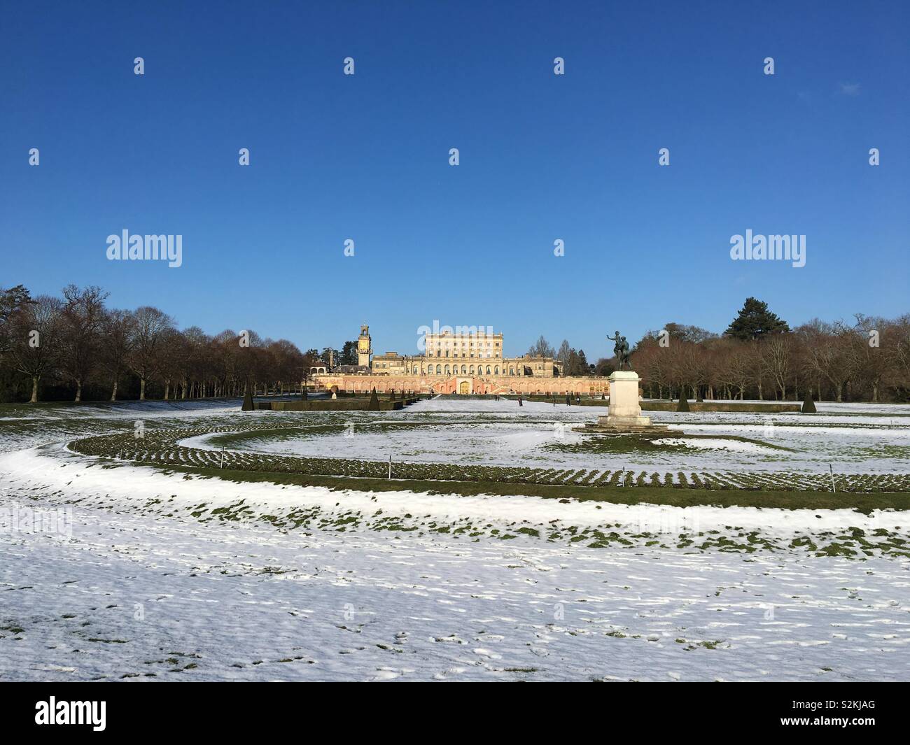 Cliveden House after the snow Stock Photo