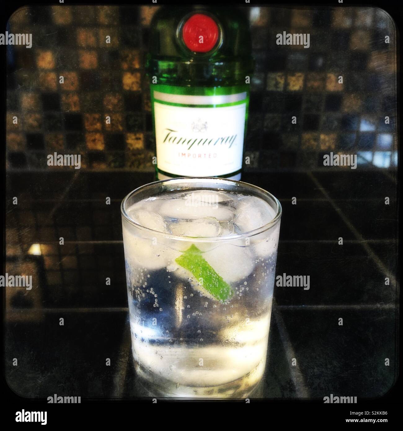 Gin and tonic - Smartphone Captured Stock Image