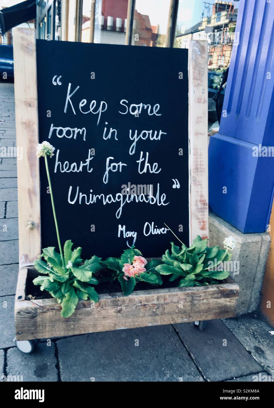 Blackboard with philosophical message - Smartphone Captured Stock Image