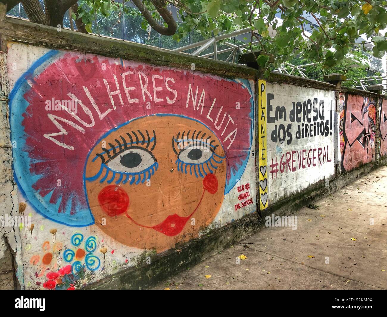 Urban street art in Rio de Janeiro, Brazil. - Smartphone Captured Stock Image