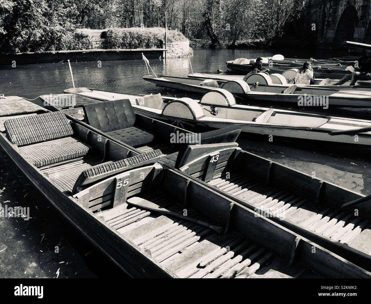 Punts in Oxford - Smartphone Captured Stock Image Punts in Oxford - Smartphone Captured Stock Image