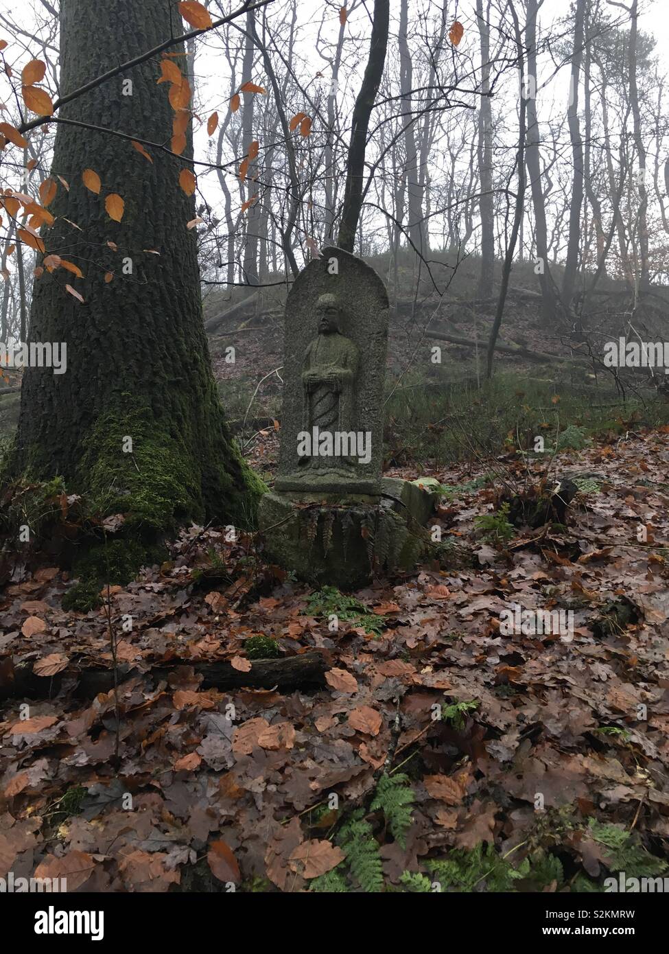 statue-in-the-woods-stock-photo-alamy