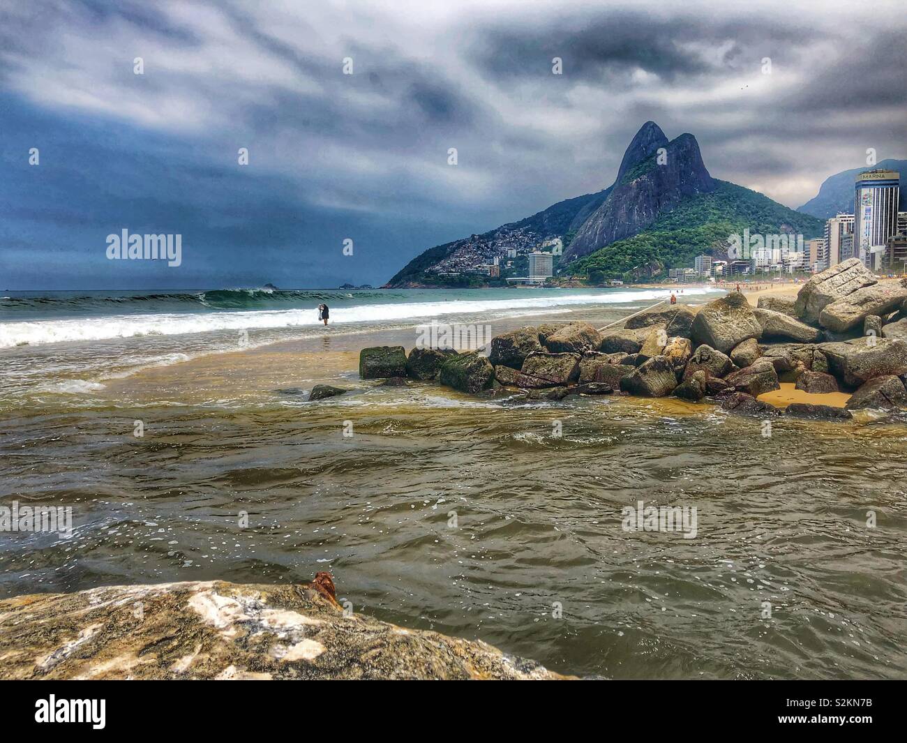 Ipanema beach in Rio de Janeiro, Brazil. Stock Photo