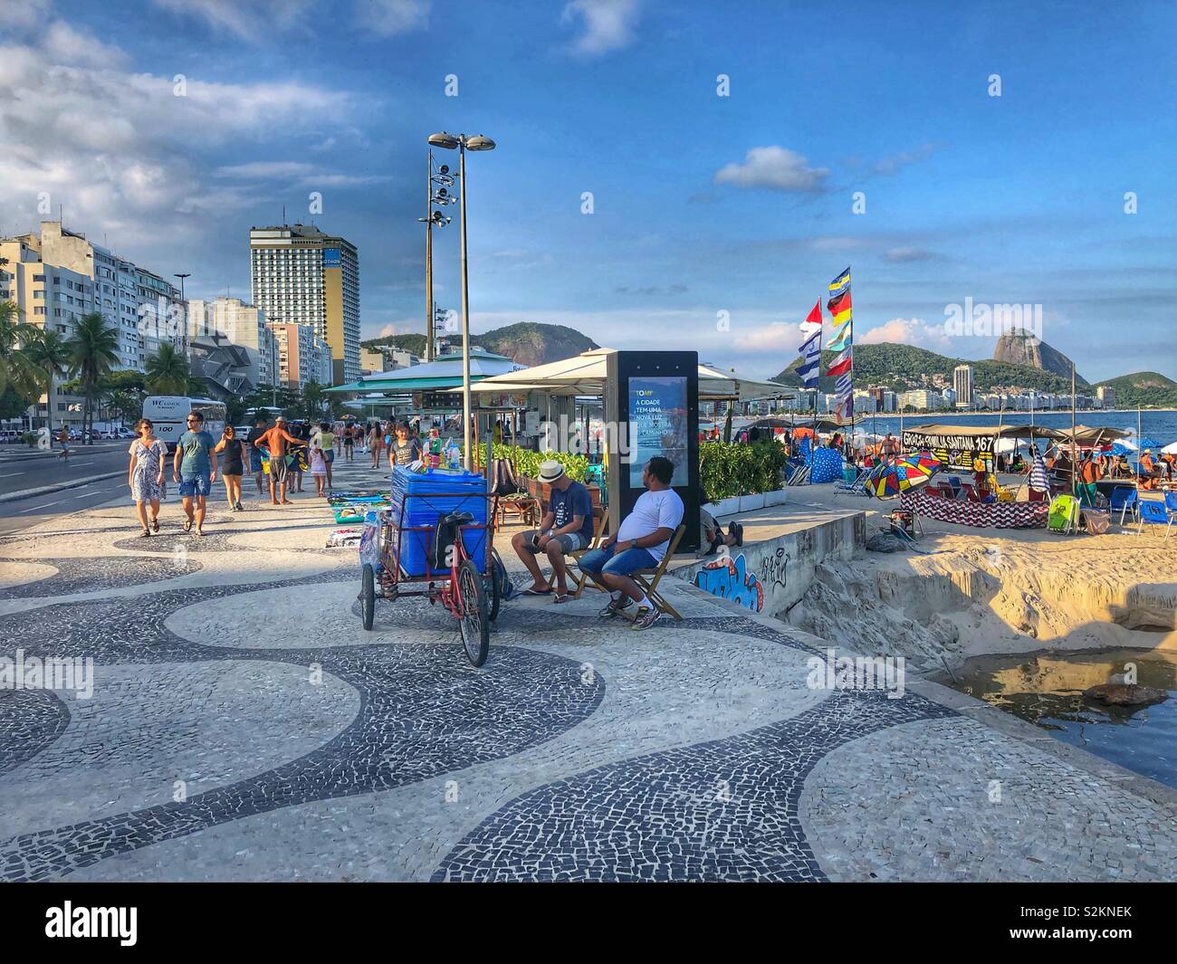 Copacabana Beach Promenade In Rio De Janeiro Brazil Stock Photo Alamy