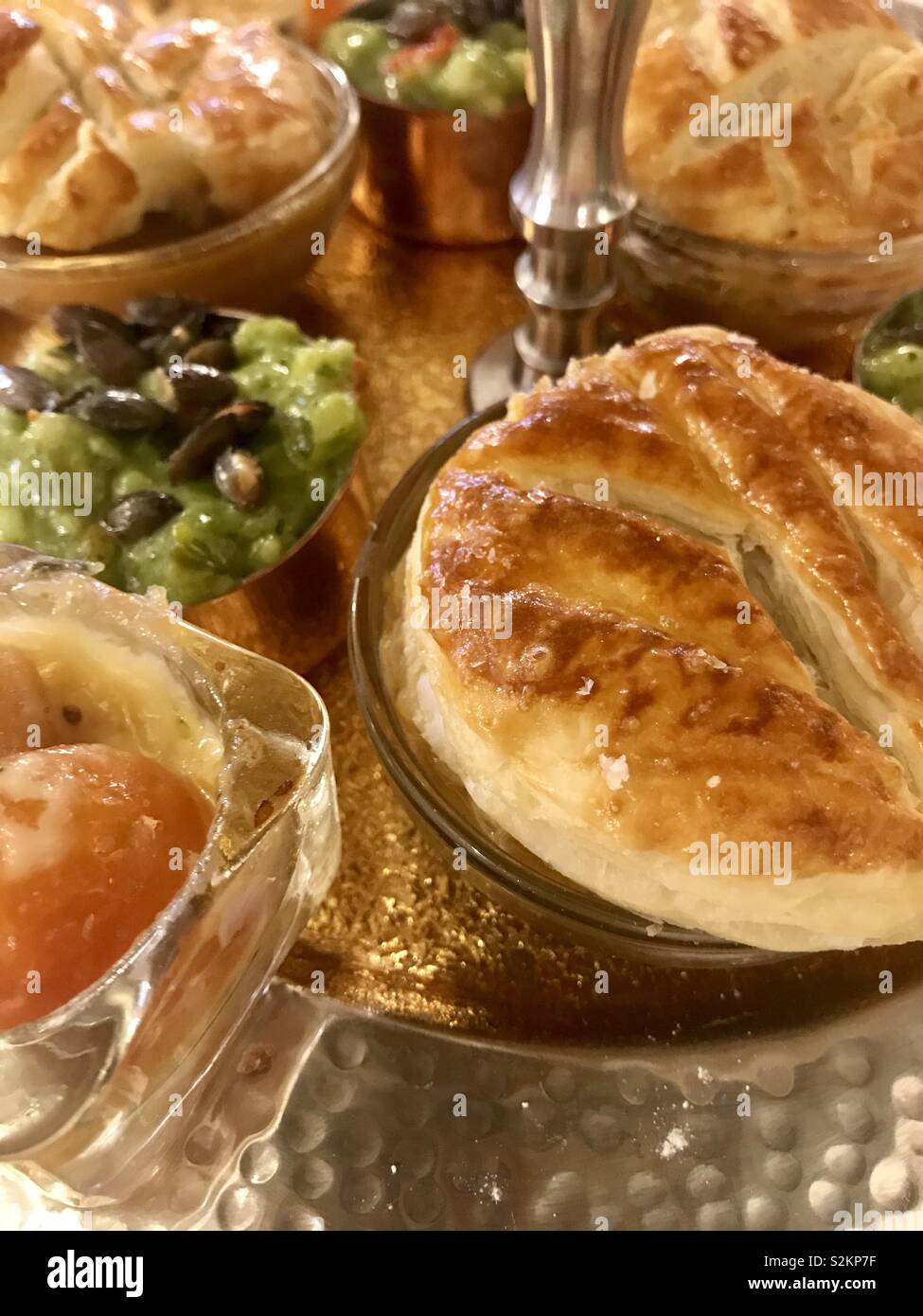 Celebration afternoon tea at Buckingham tea room. Beef pie, autumn