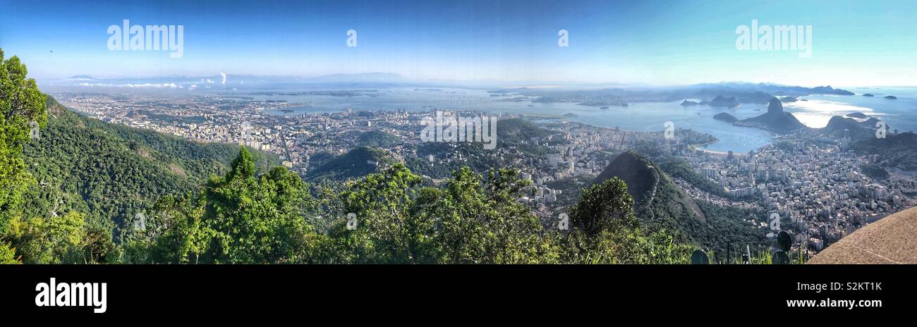 Panoramic view of Rio de Janeiro from Corcovado. - Smartphone Captured Stock Image
