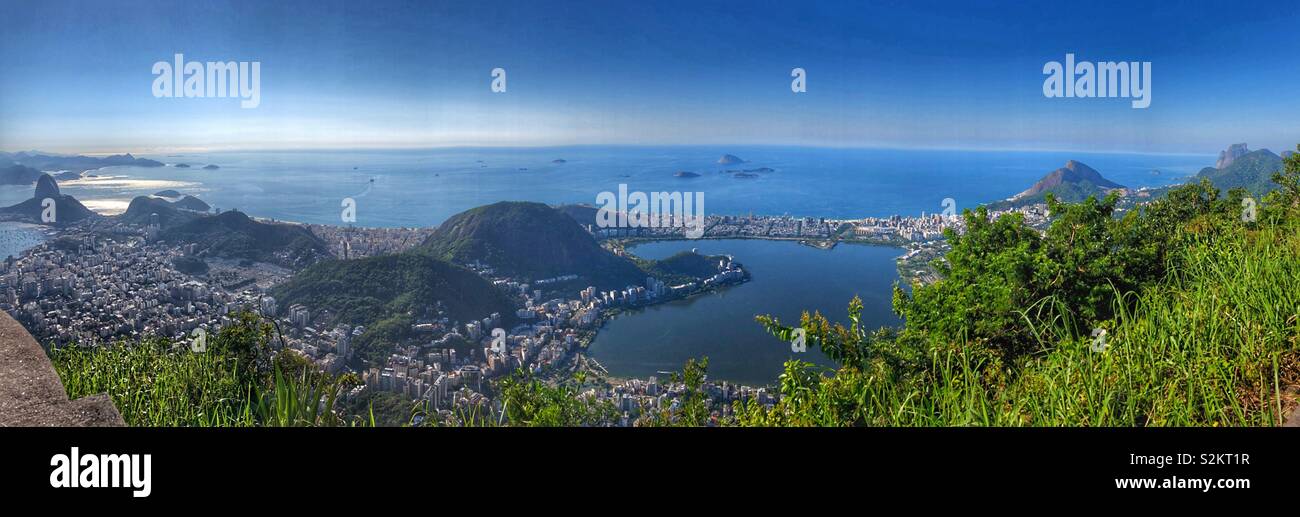 Panoramic view of Rio de Janeiro from Corcovado. - Smartphone Captured Stock Image