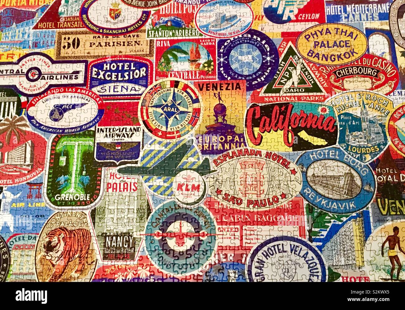 vintage luggage labels