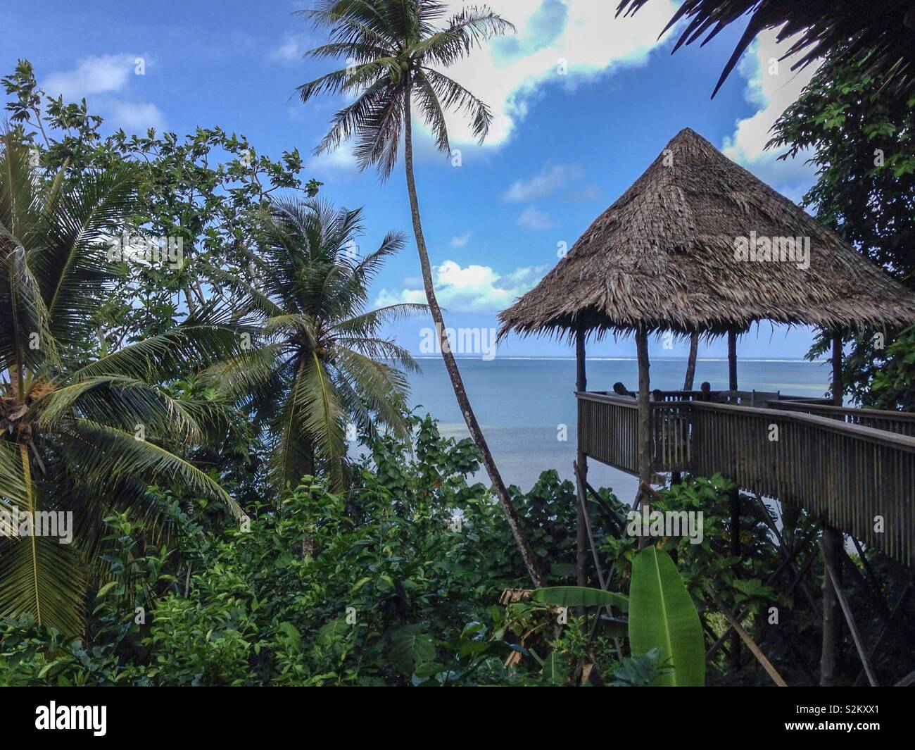 Thatch Hut Pohnpei, Federated States of Micronesia Stock Photo