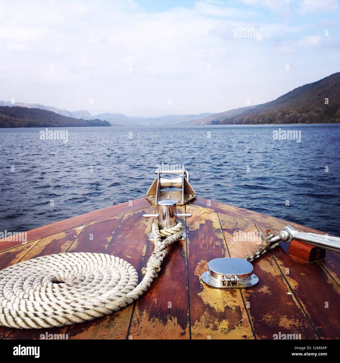 Boat on Derwent Water lake Stock Photo Alamy