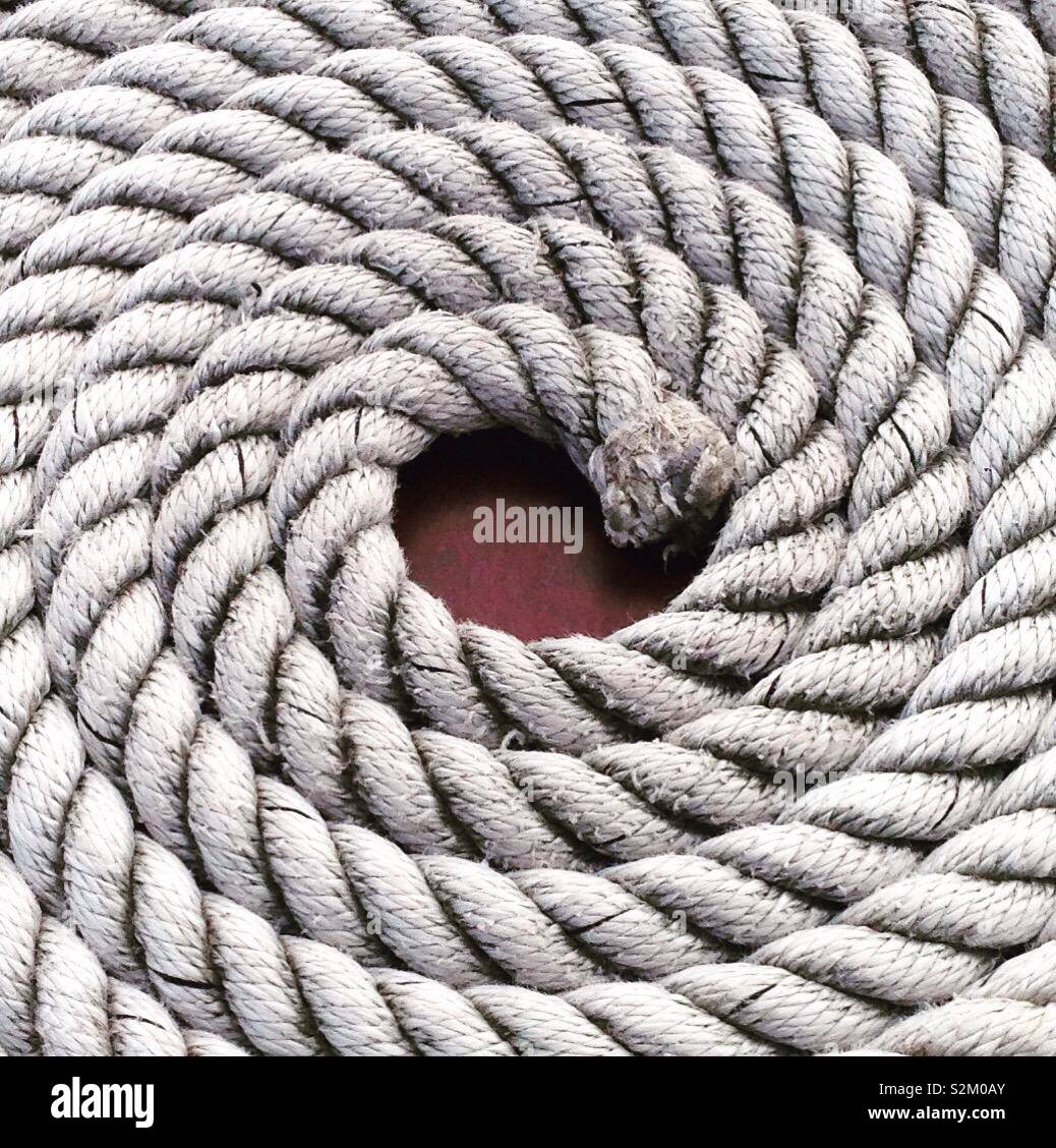 Close Thick Rope Rope Spiral Shape Stock Photo 2308836517