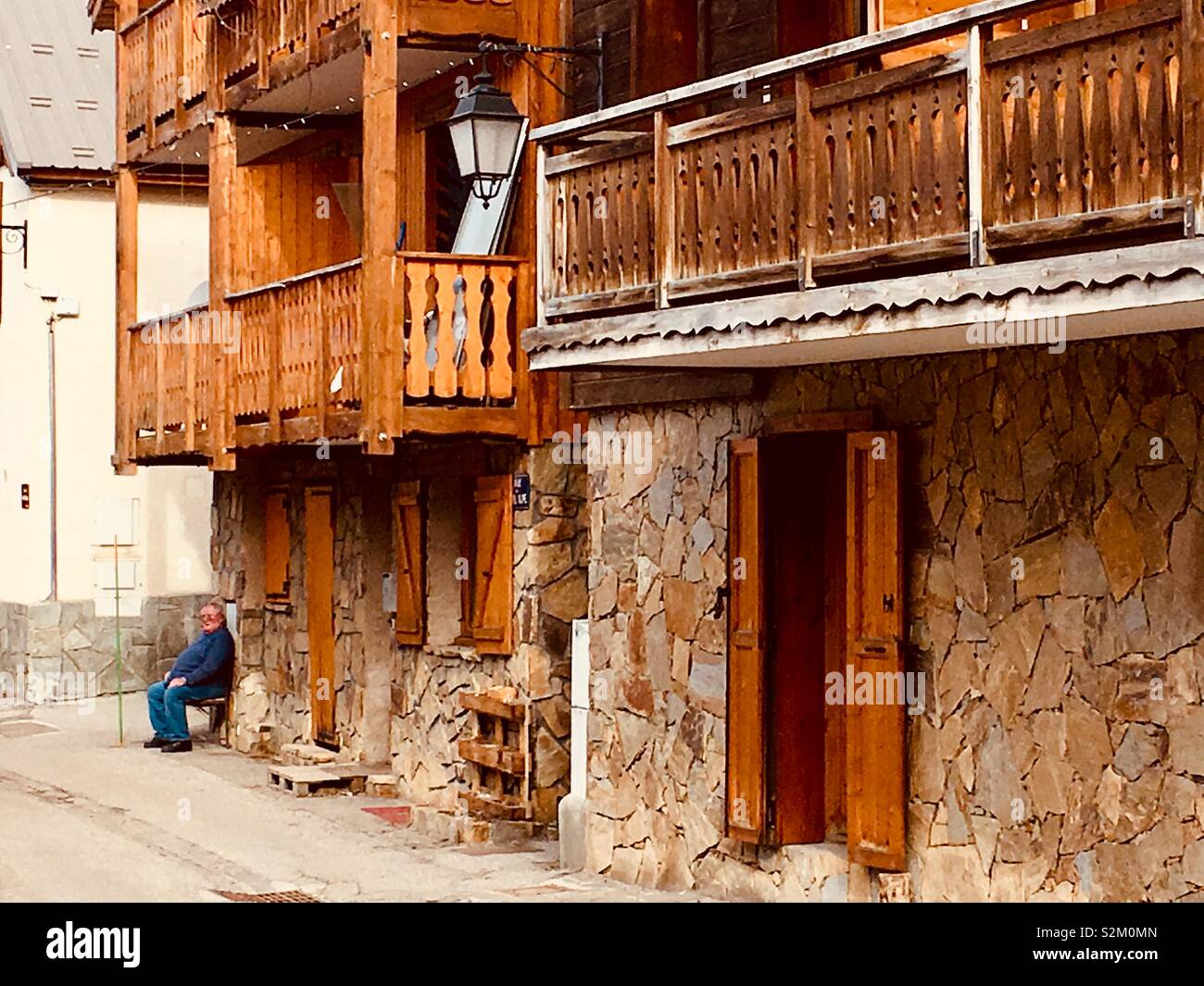 Alpe d’Huez, old town, France - Smartphone Captured Stock Image