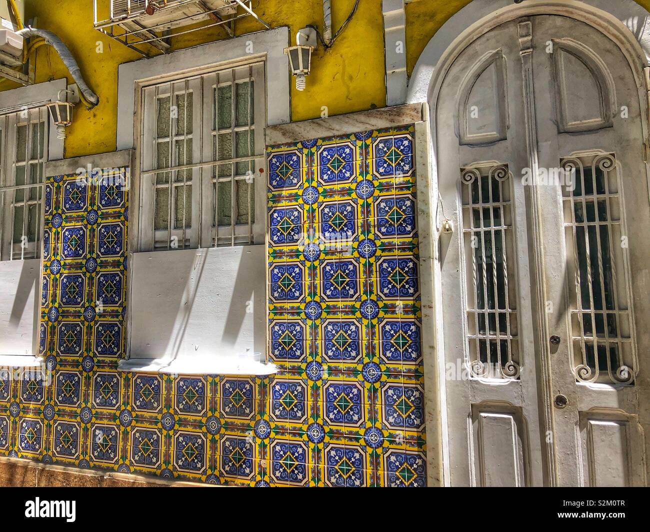 A colourful building exterior in a residential neighbourhood in Rio de ...