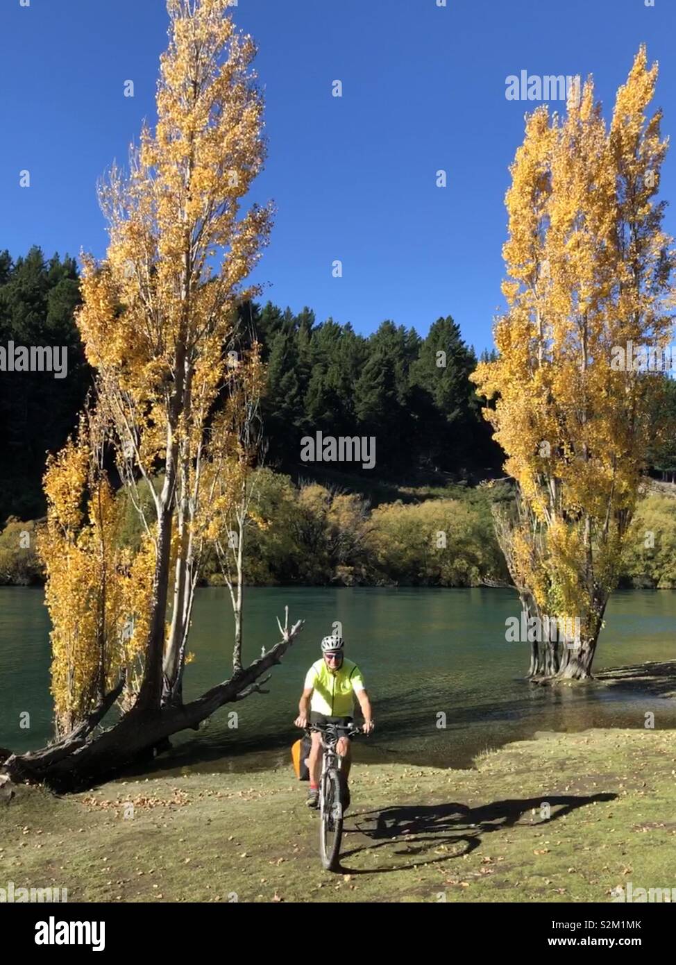 Riding a mountain bike - Smartphone Captured Stock Image