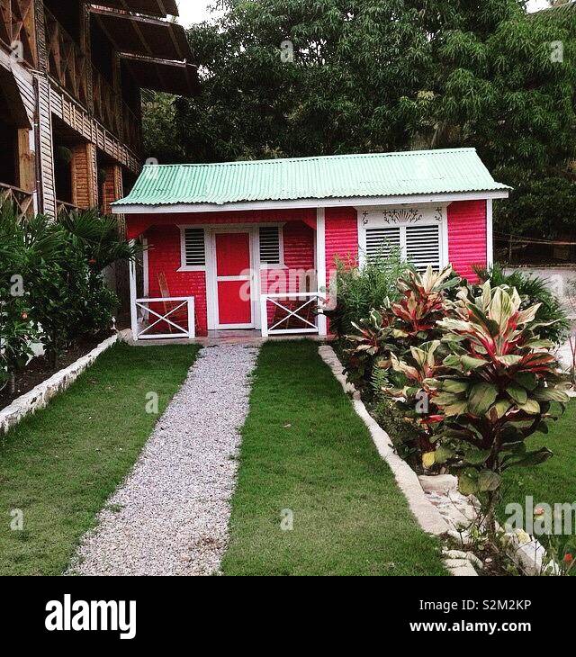 Typical house Dominican Republic Stock Photo Alamy