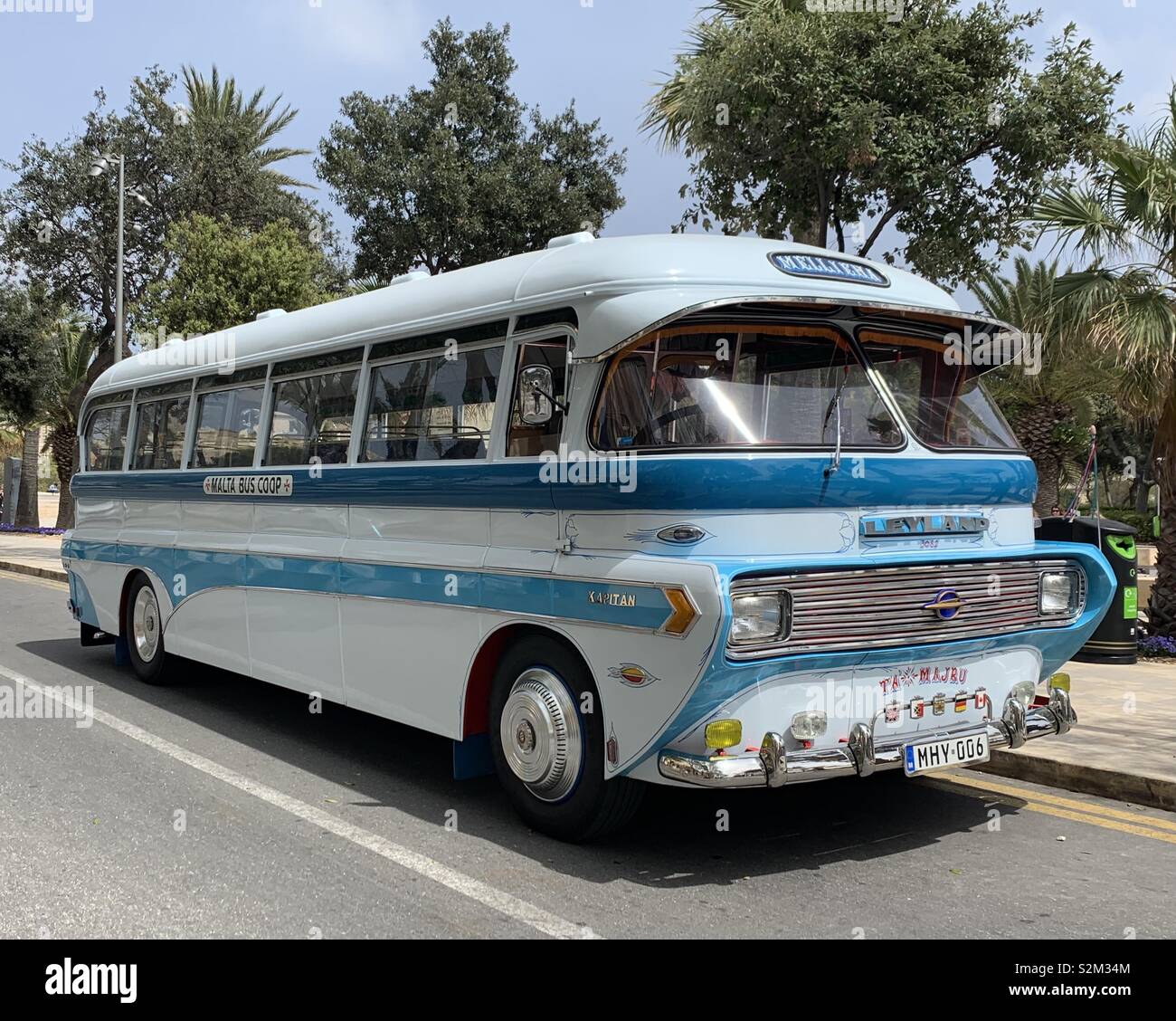 Vintage Malta Bus Stock Photo
