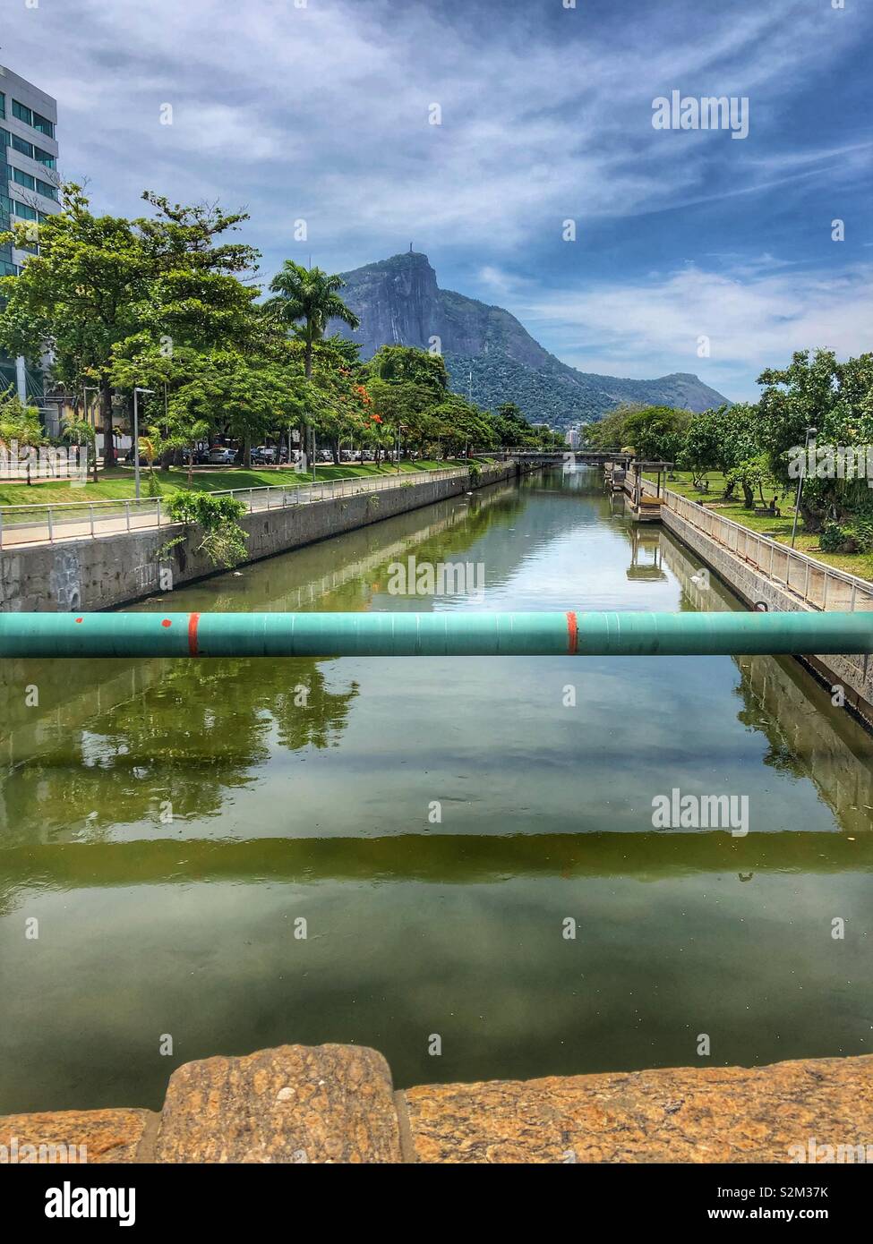 View of Corcovado (Christ statue) in the distance, Rio de Janeiro, Brazil. - Smartphone Captured Stock Image