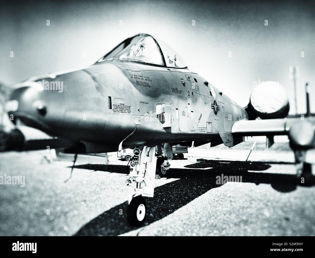 Fairchild Republic A10-A ground attack aircraft, Bentwaters Cold War museum, Woodbridge, Suffolk, UK. - Smartphone Captured Stock Image