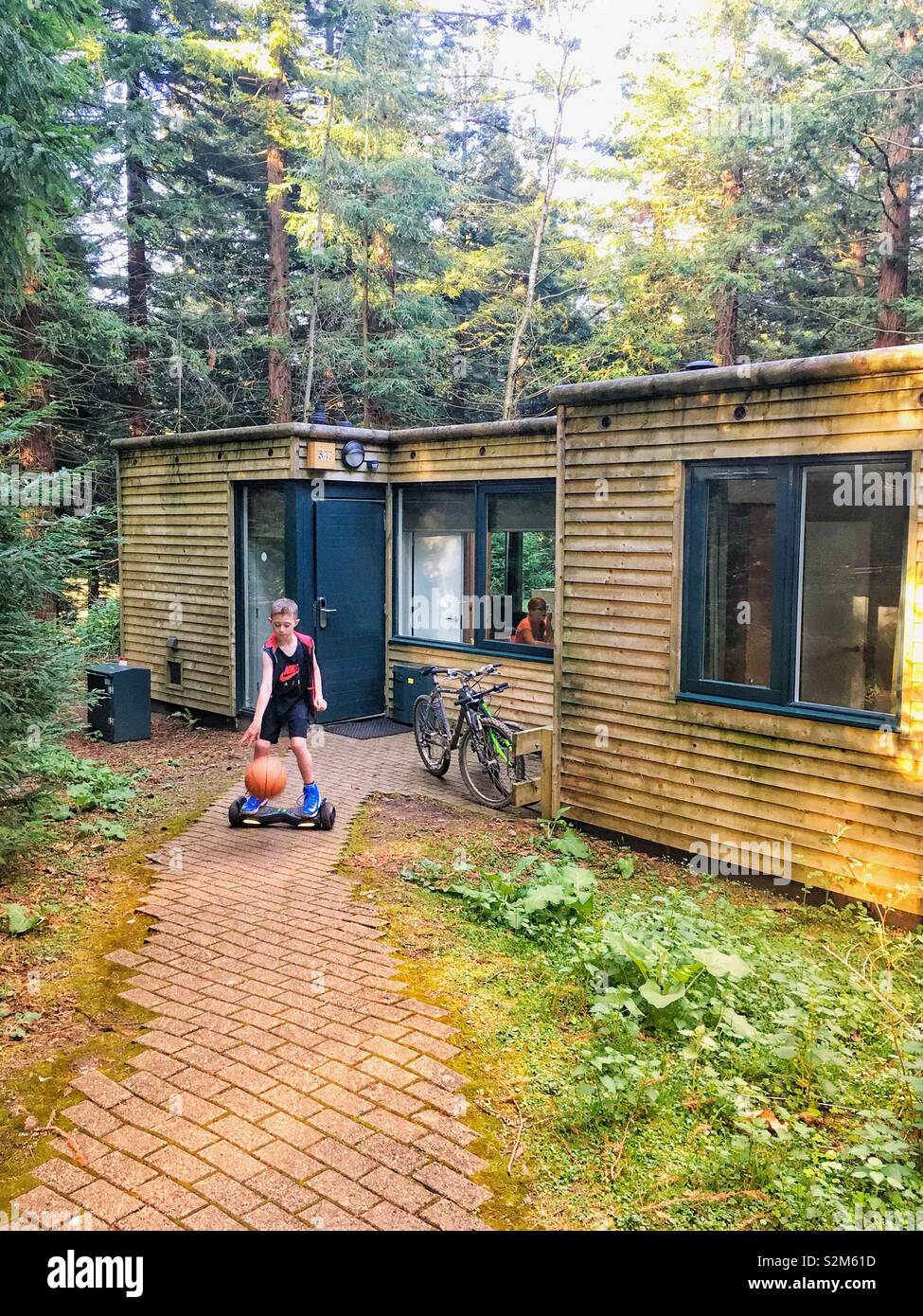 Accommodation at Longleat Center Parcs, Wiltshire, England, United Kingdom. - Smartphone Captured Stock Image