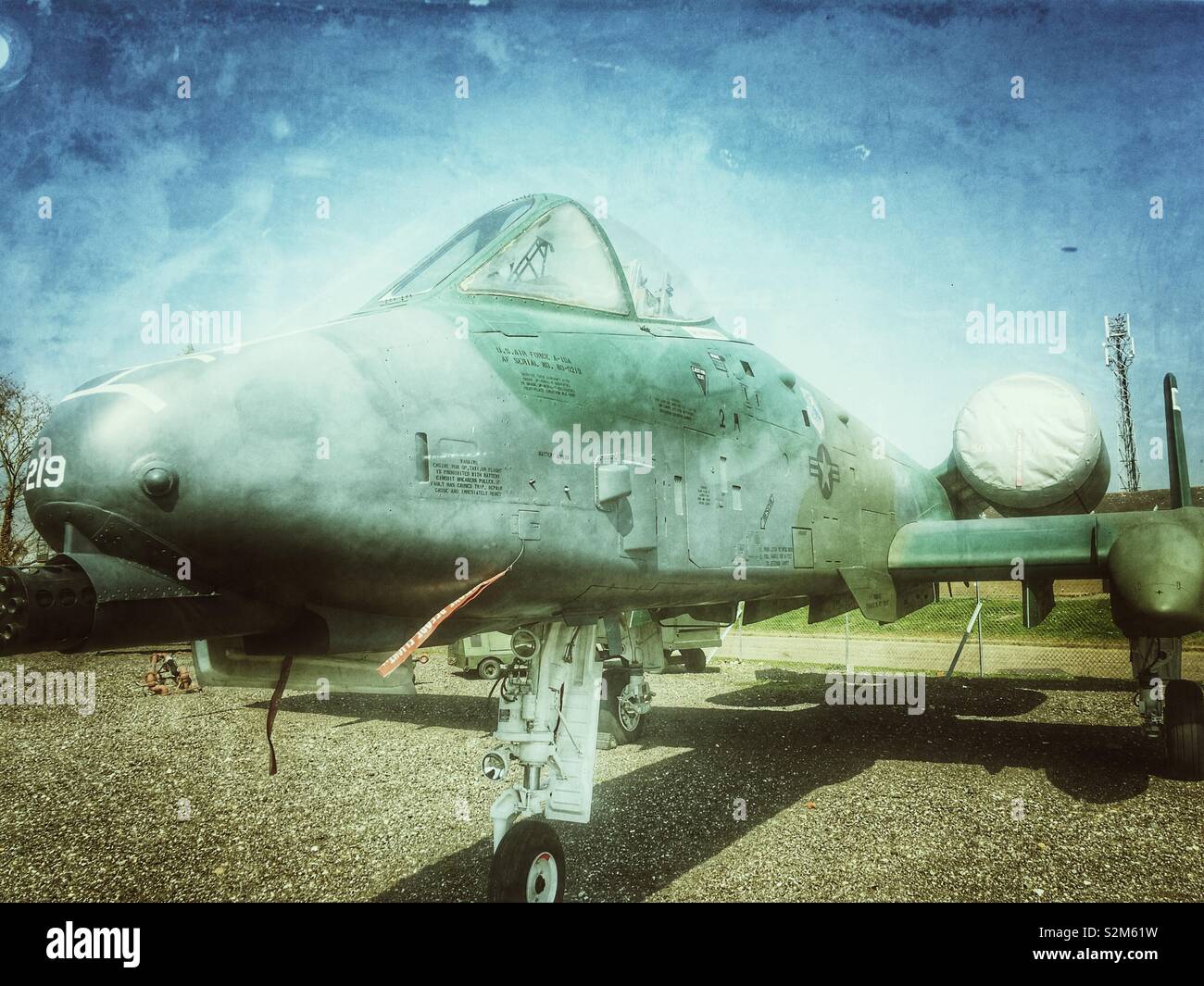 Fairchild Republic A10-A ground attack aircraft, Bentwaters Cold War Museum Suffolk England. - Smartphone Captured Stock Image