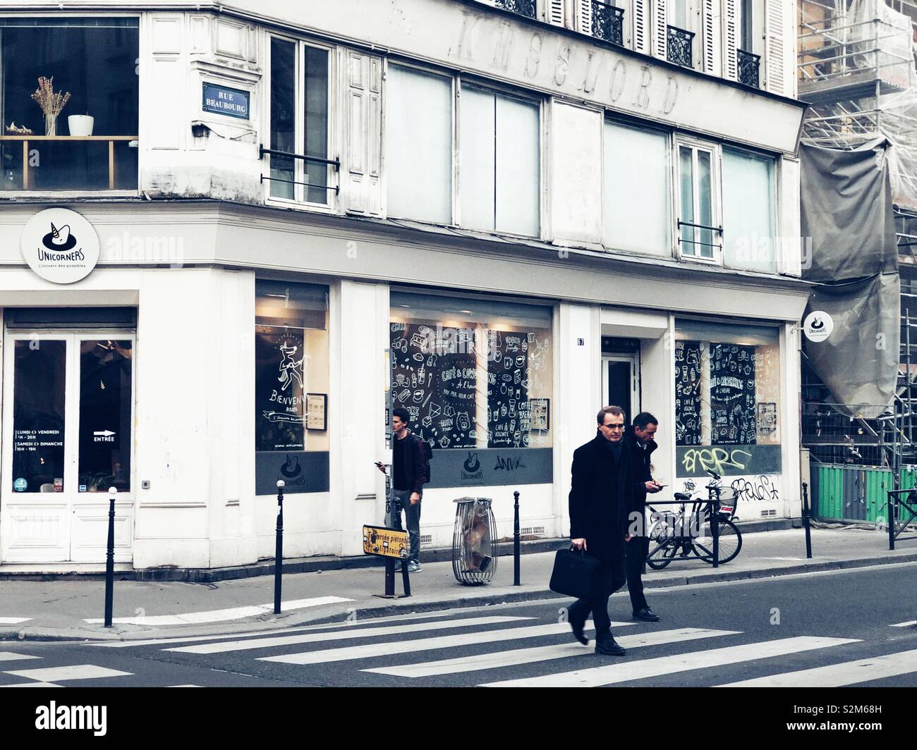Going to work in the morning in Paris - Smartphone Captured Stock Image