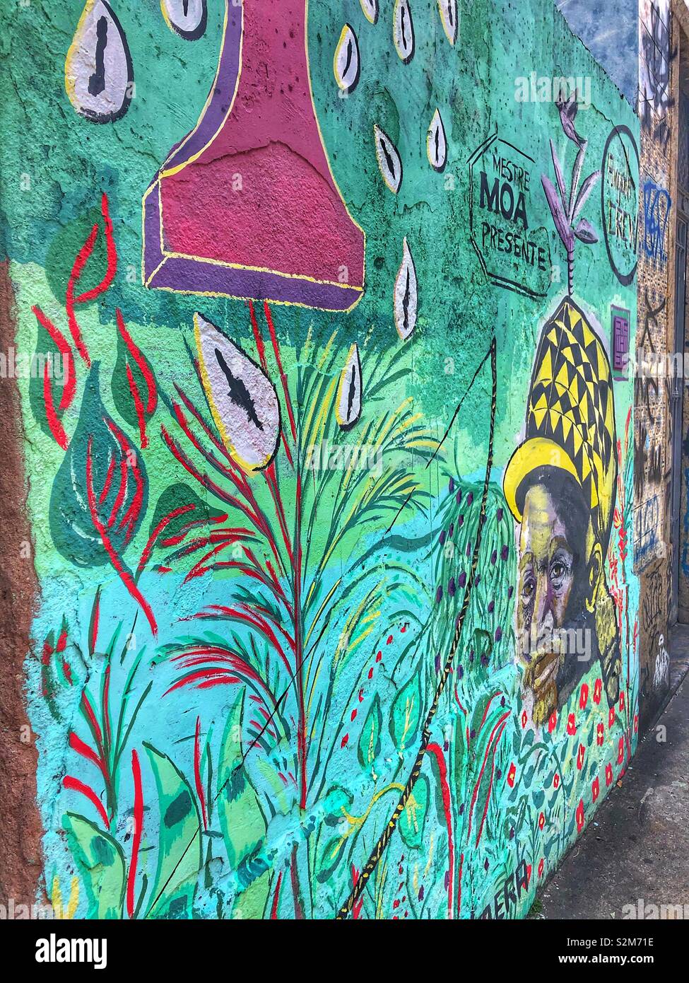 Urban street art in Rio de Janeiro, Brazil. - Smartphone Captured Stock Image