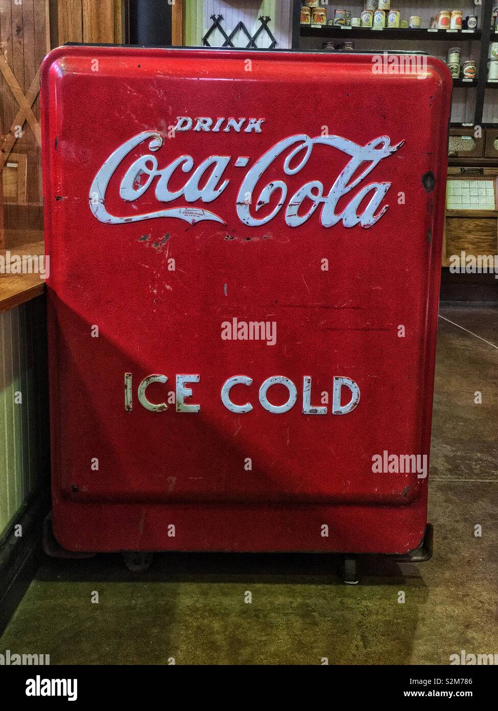 antique coca cola refrigerator