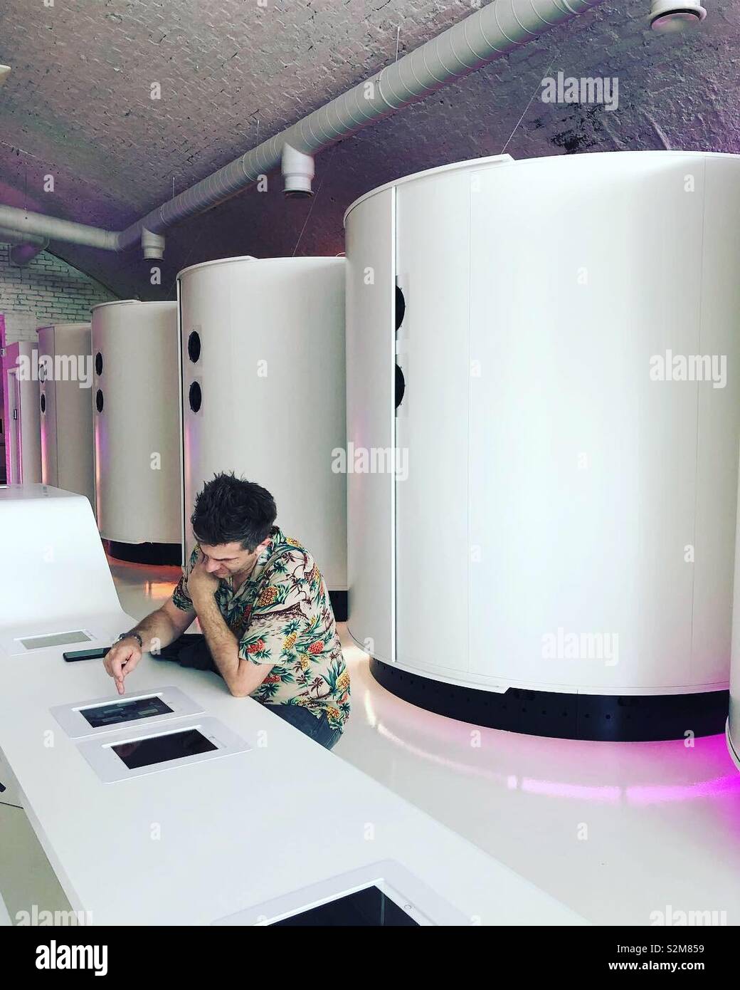 Ordering drinks in OTHERWORLD - Smartphone Captured Stock Image