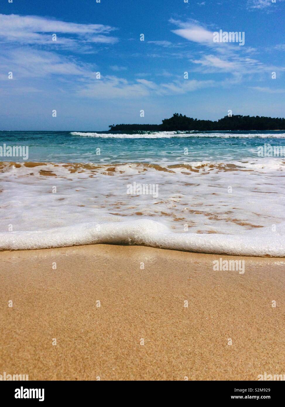 White sand beach Stock Photo