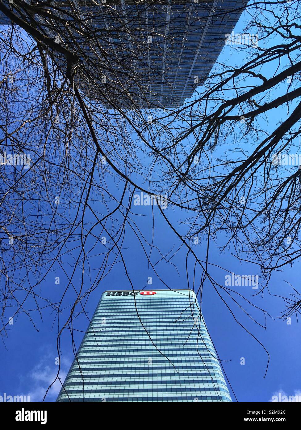 HSBC building at 8 Canada Square Canary Wharf in London’s Financial district, England - Smartphone Captured Stock Image