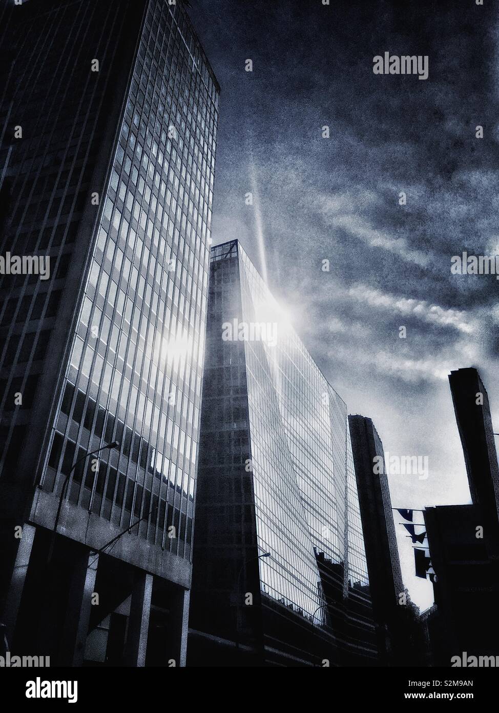 The modern architecture of Victoria street in London. - Smartphone Captured Stock Image