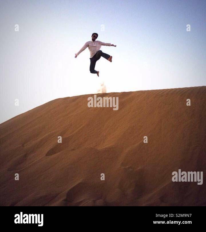 Jumping sand dunes in the Indian Thar desert Stock Photo Alamy