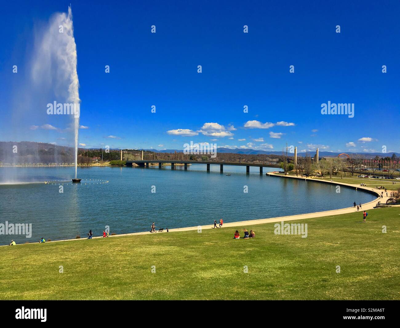 Lake Burley Griffin in Canberra Australia Stock Photo Alamy