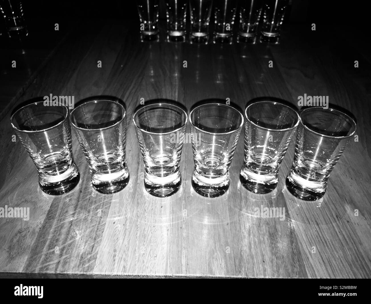 Vodka Shot Glasses Stock Photo