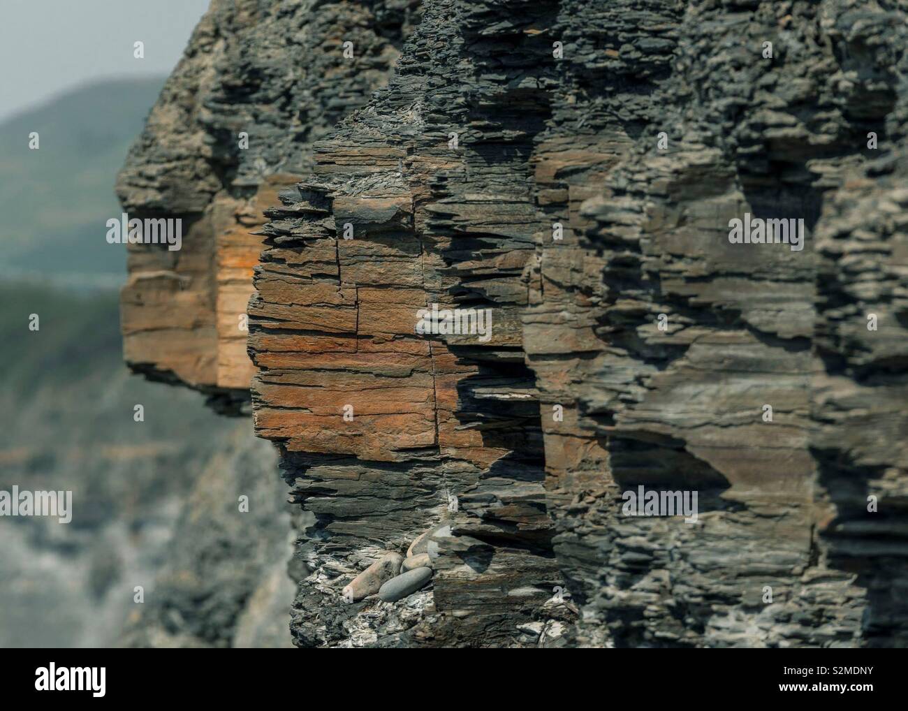 Kimmeridge Bay Rock Formations - Smartphone Captured Stock Image