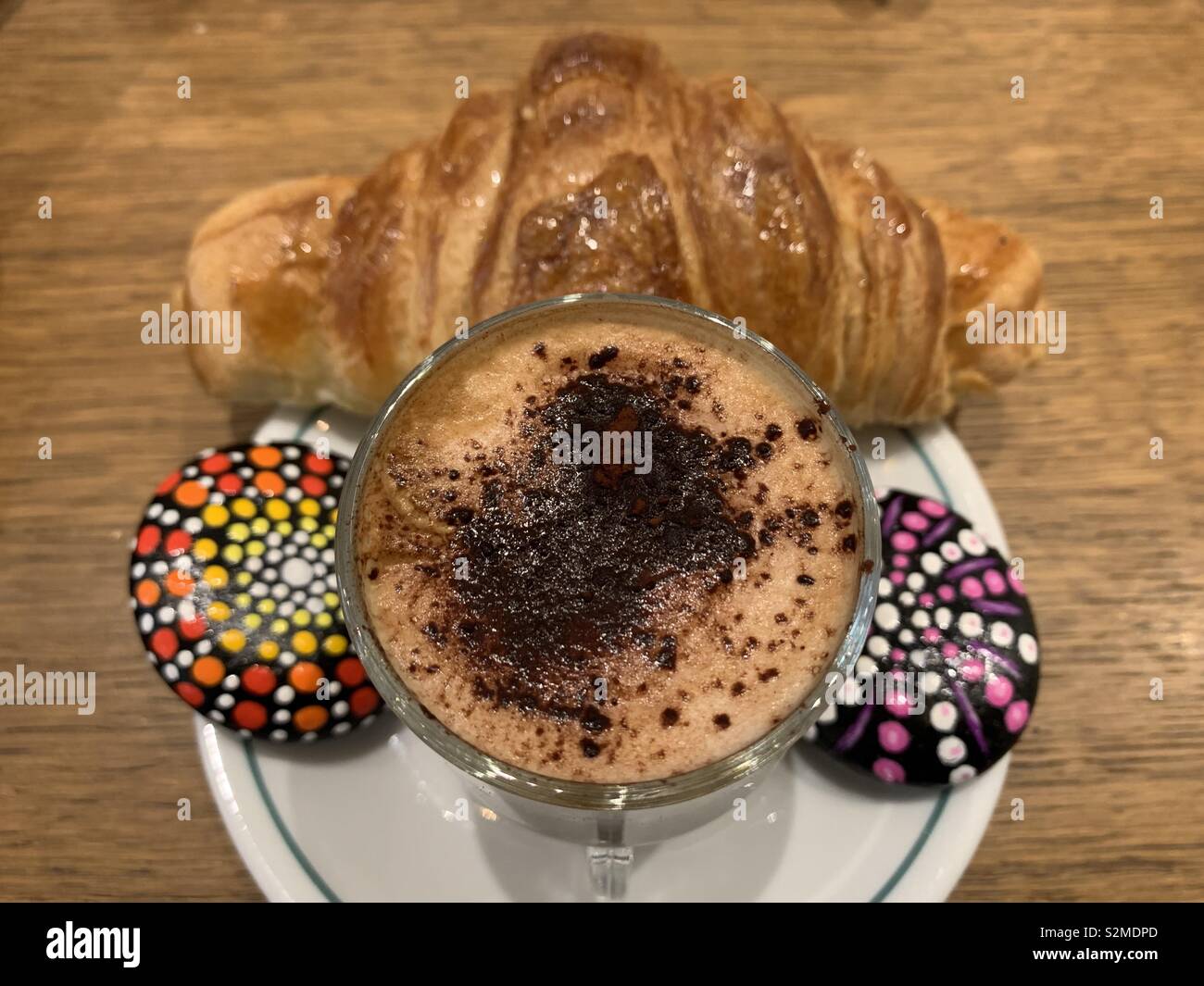 Coffee Mocca made by Nutella, Espresso and milk Stock Photo - Alamy