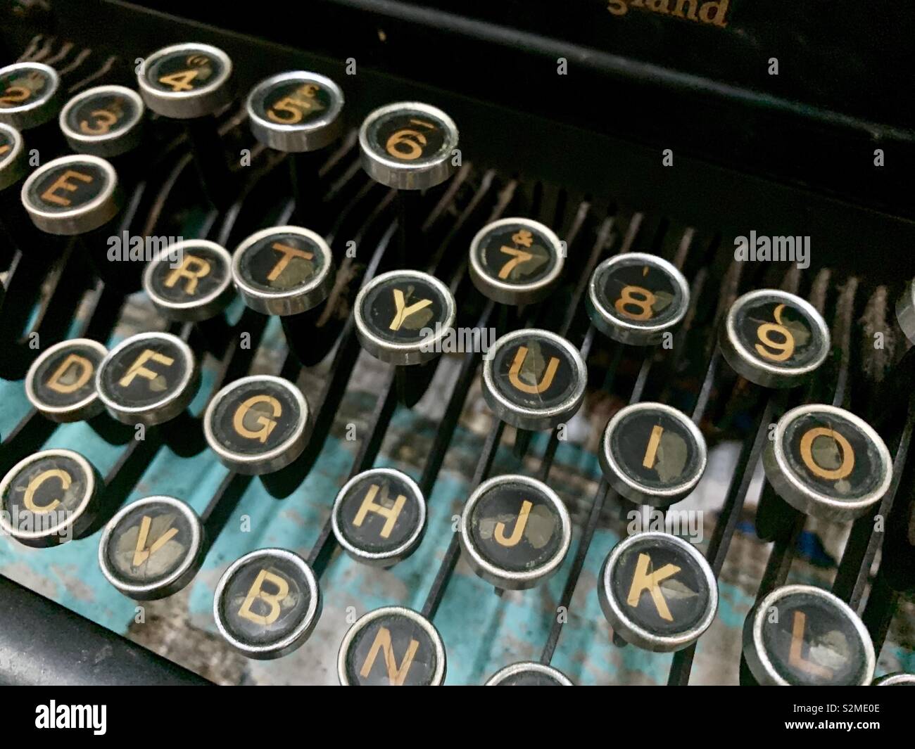 Old Typewriter Keyboard Stock Photo