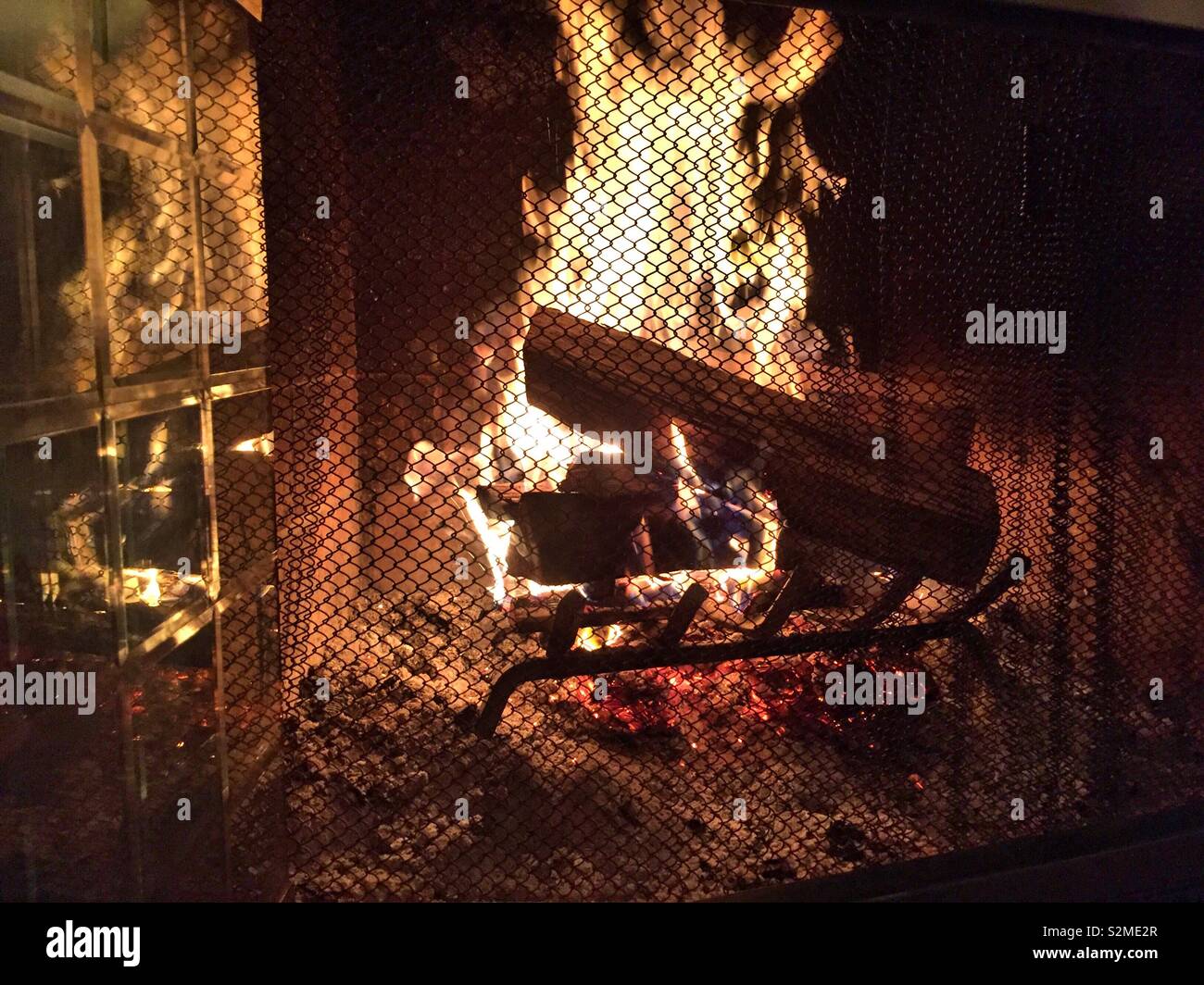 Fireplace - Smartphone Captured Stock Image